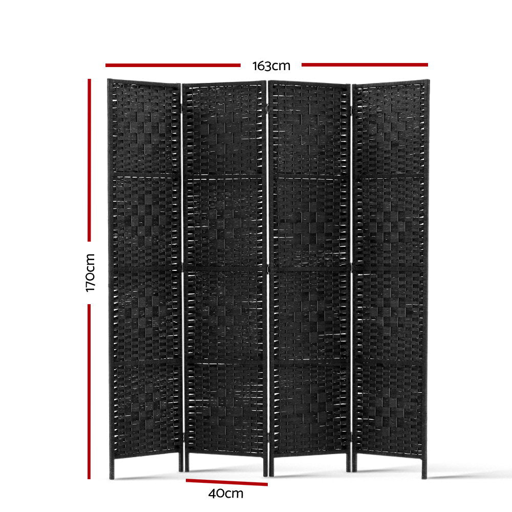 Artiss 4-Panel Woven Room Divider Screen