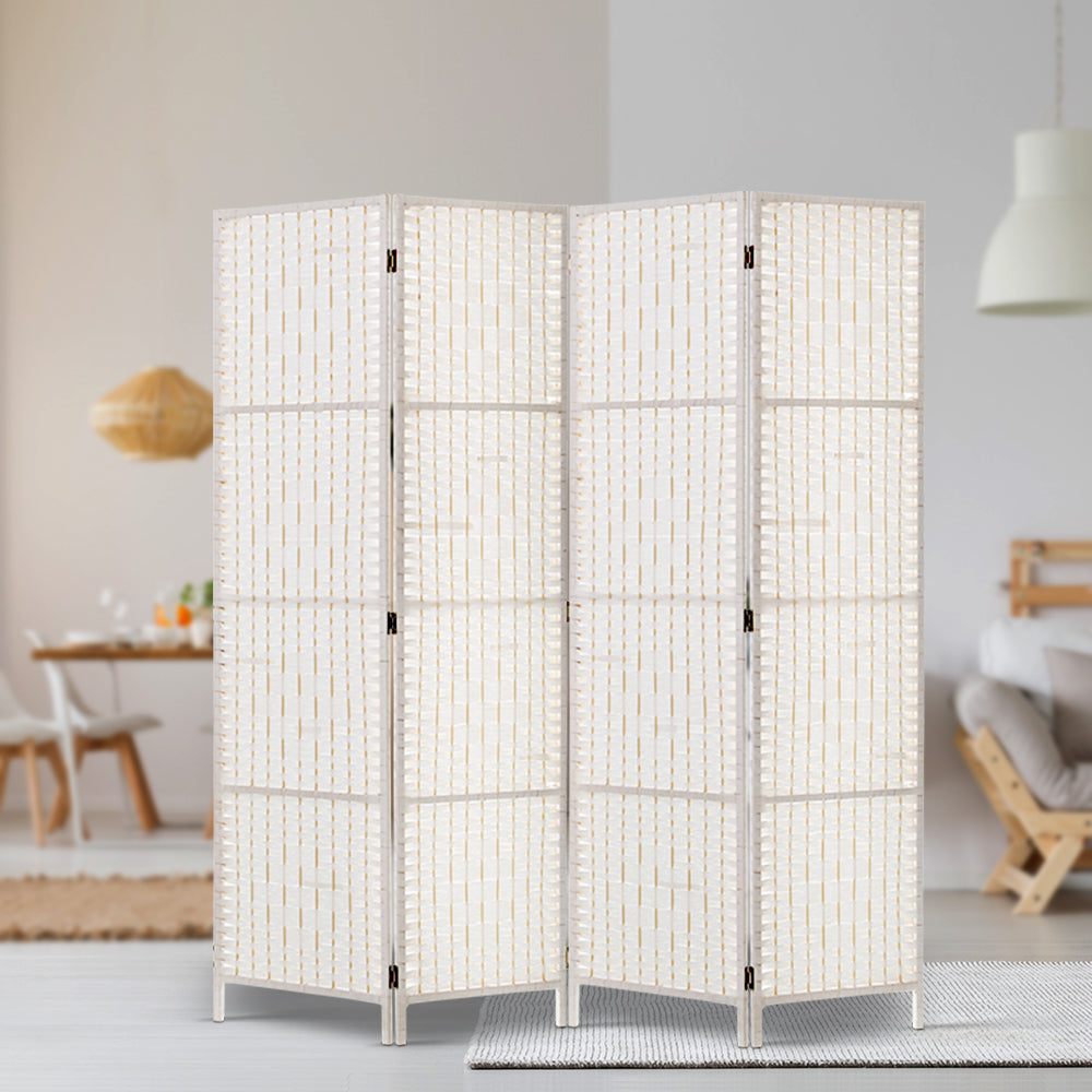 Artiss 4-Panel Woven Room Divider Screen
