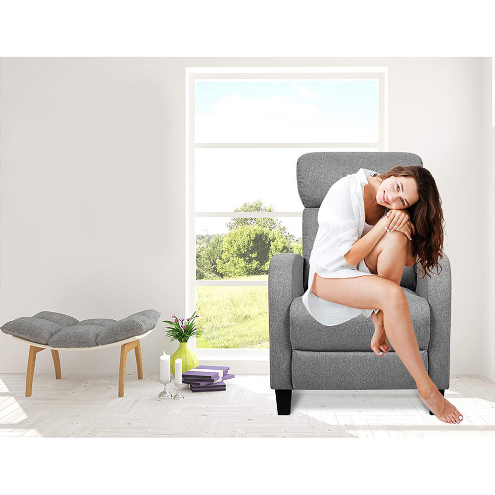 Artiss Grey Fabric Reclining Armchair for Ultimate Comfort and Style