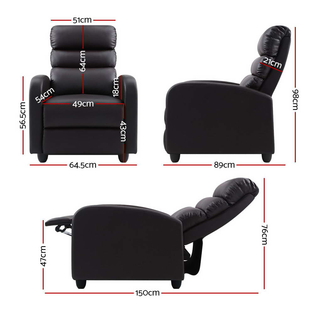 Artiss Bolivia Premium Recliner Armchair for Luxurious Comfort
