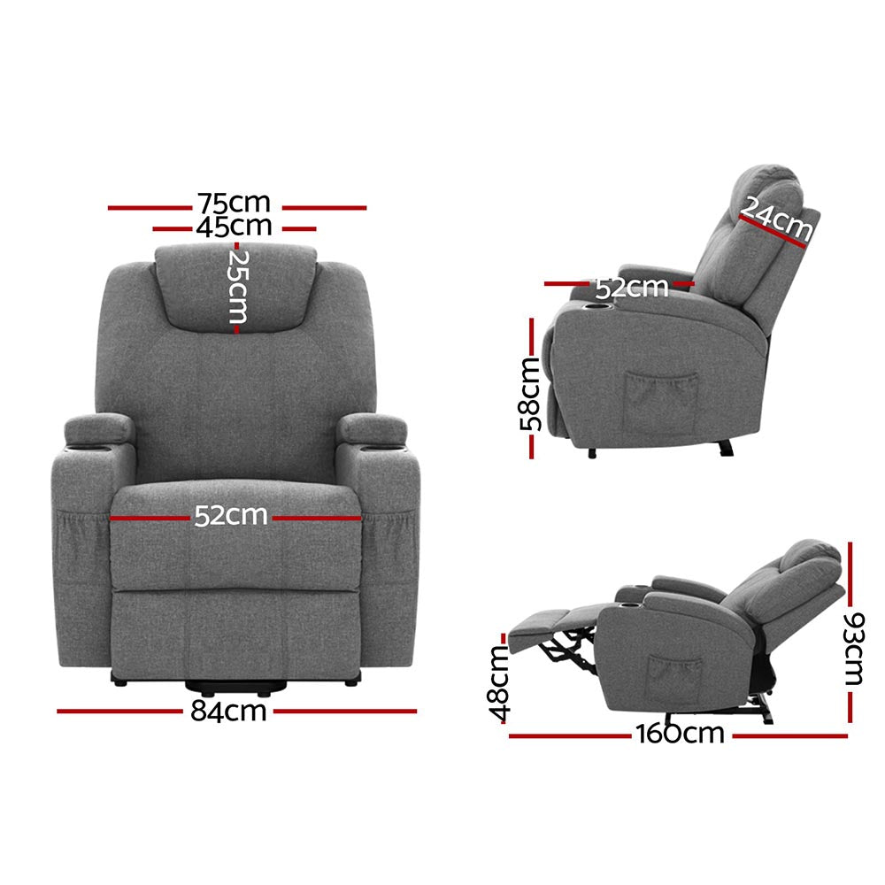 Artiss Lift Assist Heated Massage Recliner