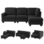 Artiss Modular Sofa Chaise Set 4-seater Dark Grey