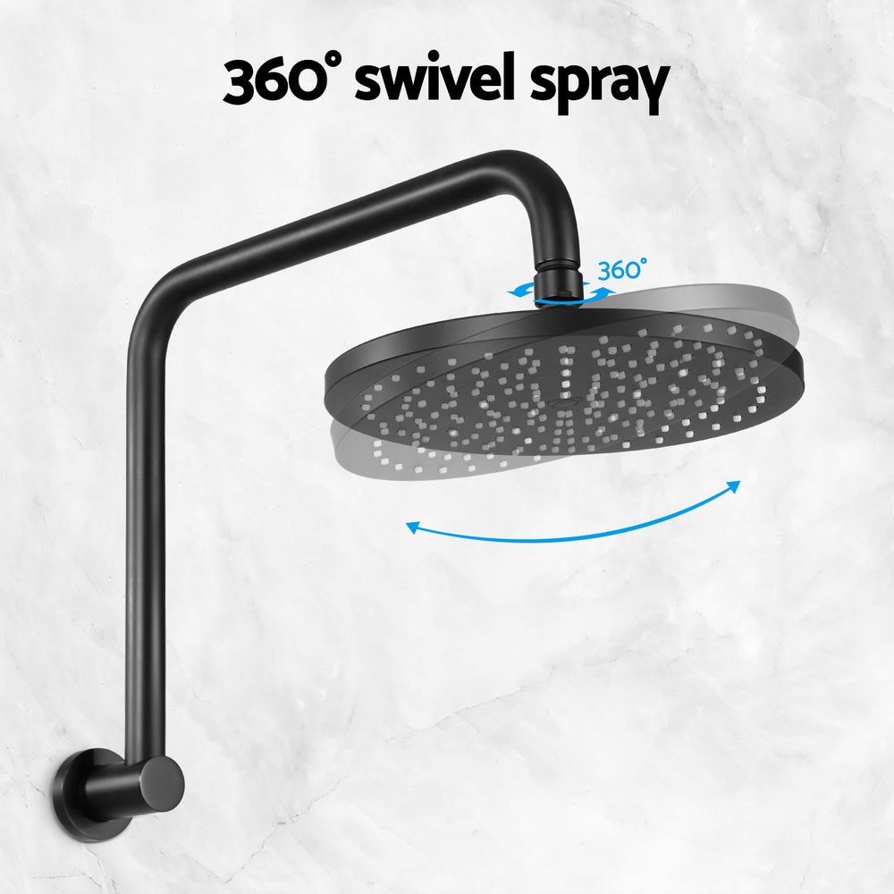 High-Pressure 9'' Rain Shower Head in Matte Black