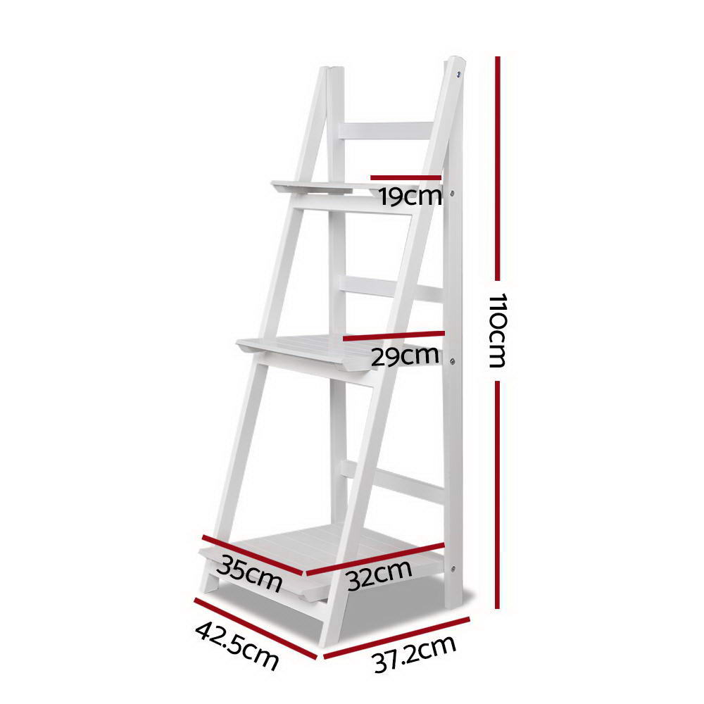 Artiss ZANE White 3-Tier Corner Shelf