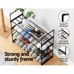 4-Tier Stackable Shoe Rack for Organized Storage