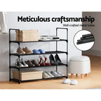 4-Tier Stackable Shoe Rack for Organized Storage