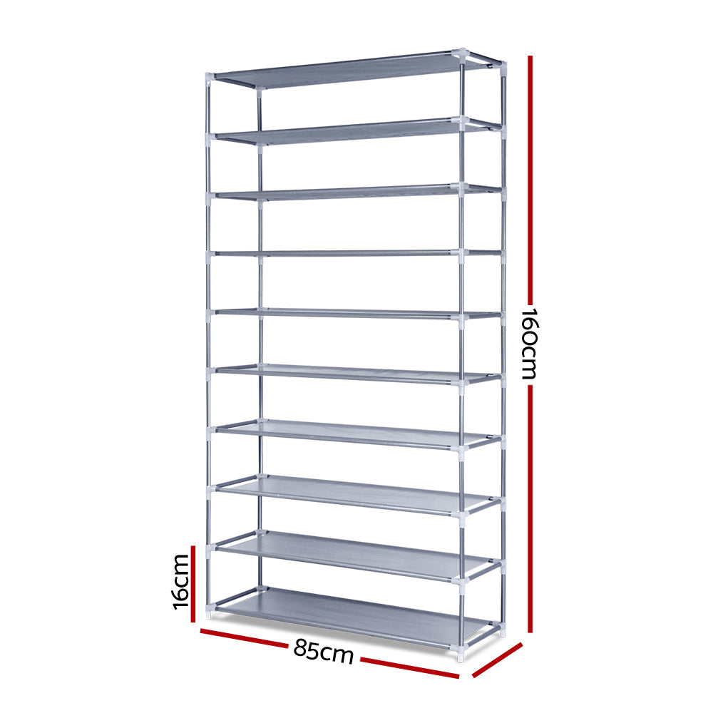 10-Tier Stackable Shoe Rack Cabinet