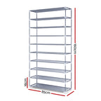 10-Tier Stackable Shoe Rack Cabinet