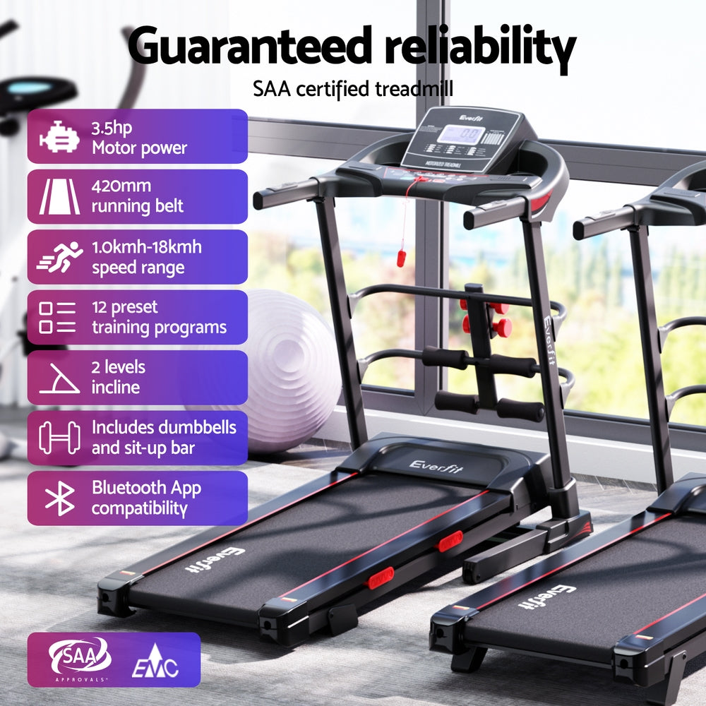Everfit Electric Treadmill with Sit Up Bar