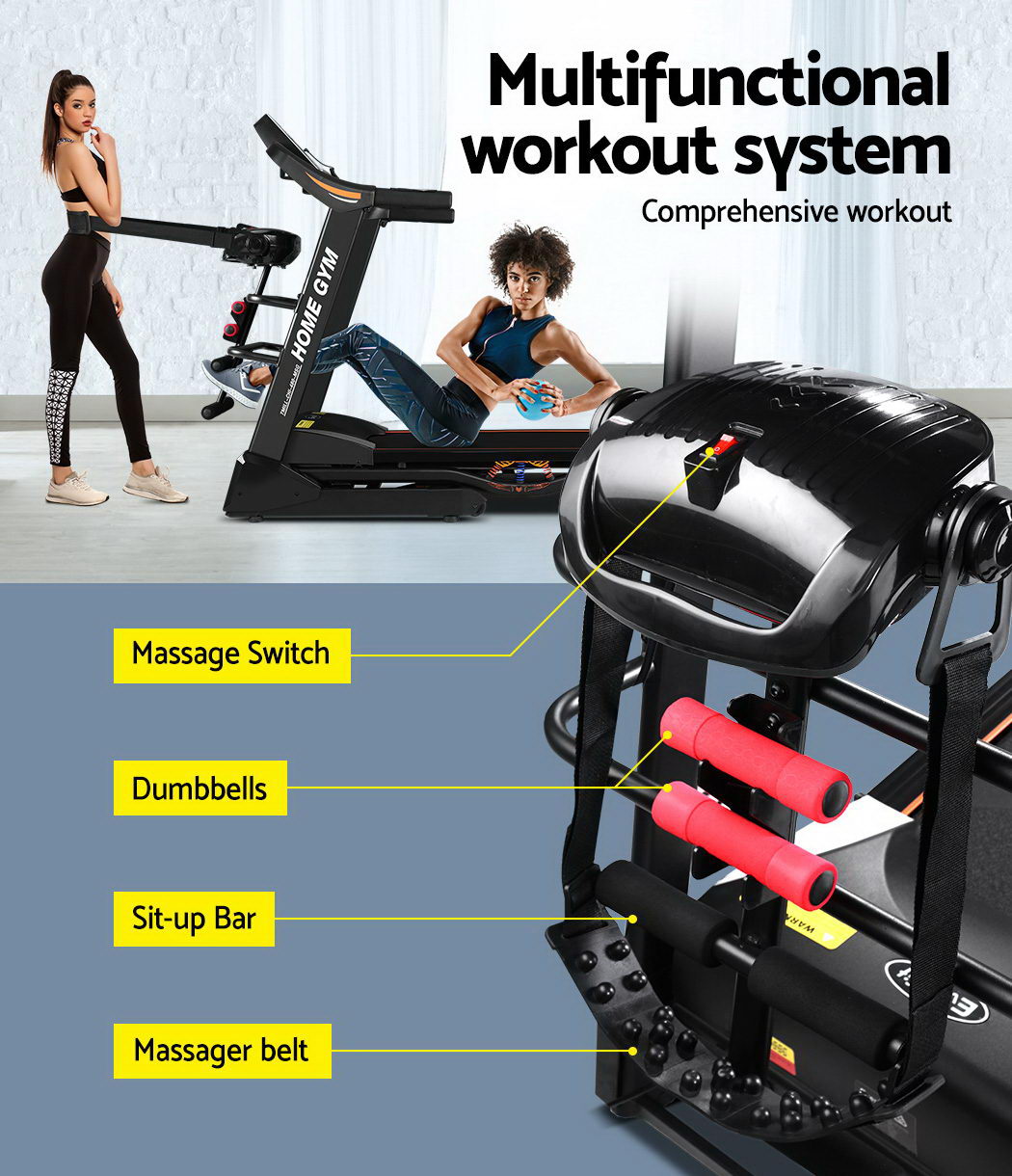 Everfit Electric Treadmill with Massage Feature