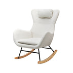 Artiss Boucle Rocking Chair with Armchair Pillow - White