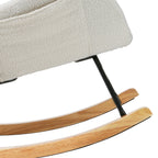 Artiss Boucle Rocking Chair with Armchair Pillow - White