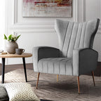 Artiss Velvet Kate Armchair - Elegant Design in Grey