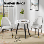 Artiss Beige and Black Dining Chairs Set