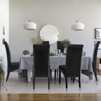 Black Leather Dining Chairs Set of 2