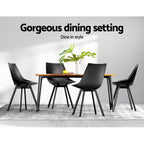 Artiss Set of 2 Black Dining Chairs