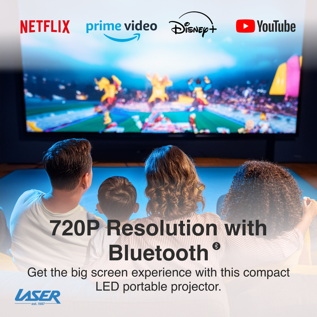 Laser 720P Bluetooth LED Projector
