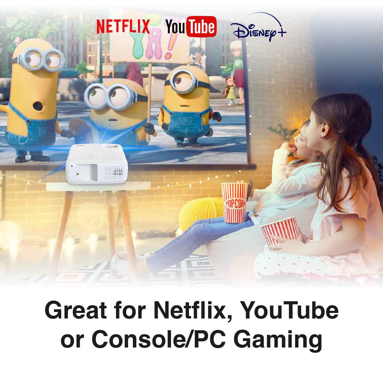 Laser 220 Series Bluetooth Projector with Screen