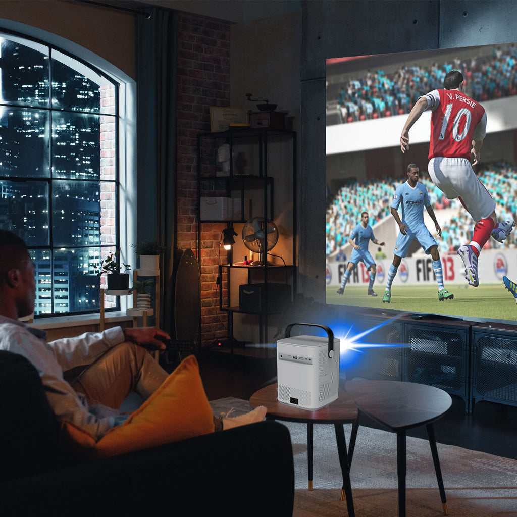 Laser Cube 1080p Android Projector with 120in Screen