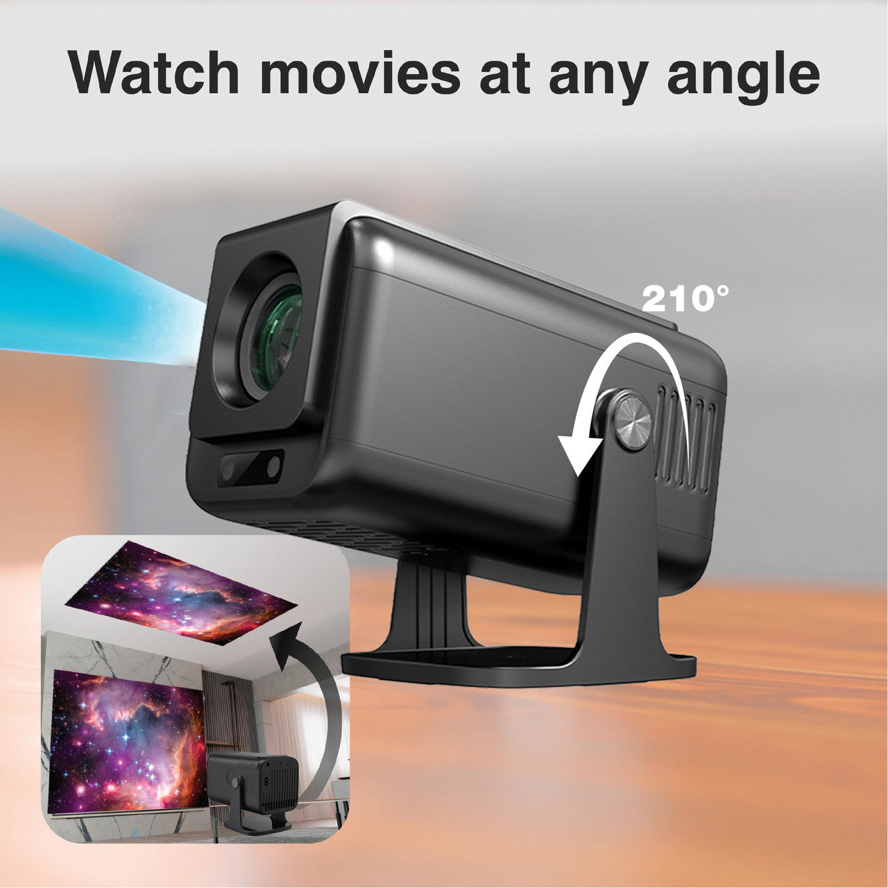 1080P Multi-Angle LED Projector with Android 13