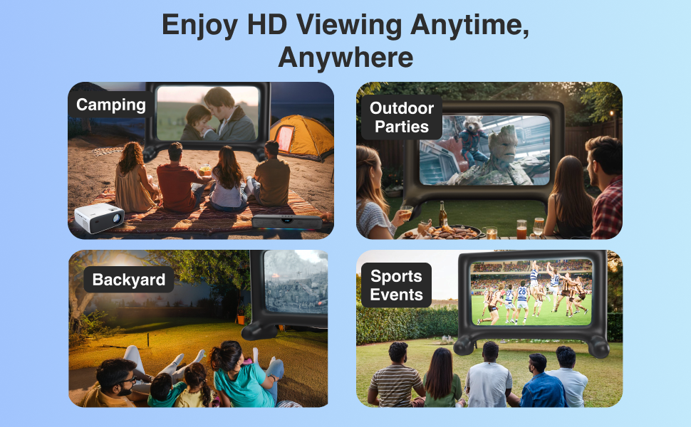 Laser Outdoor Cinema Bundle: Projector, Screen & Soundbar