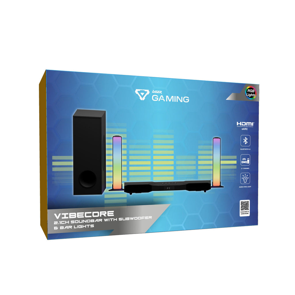 Laser RGB Gaming Soundbar with Subwoofer