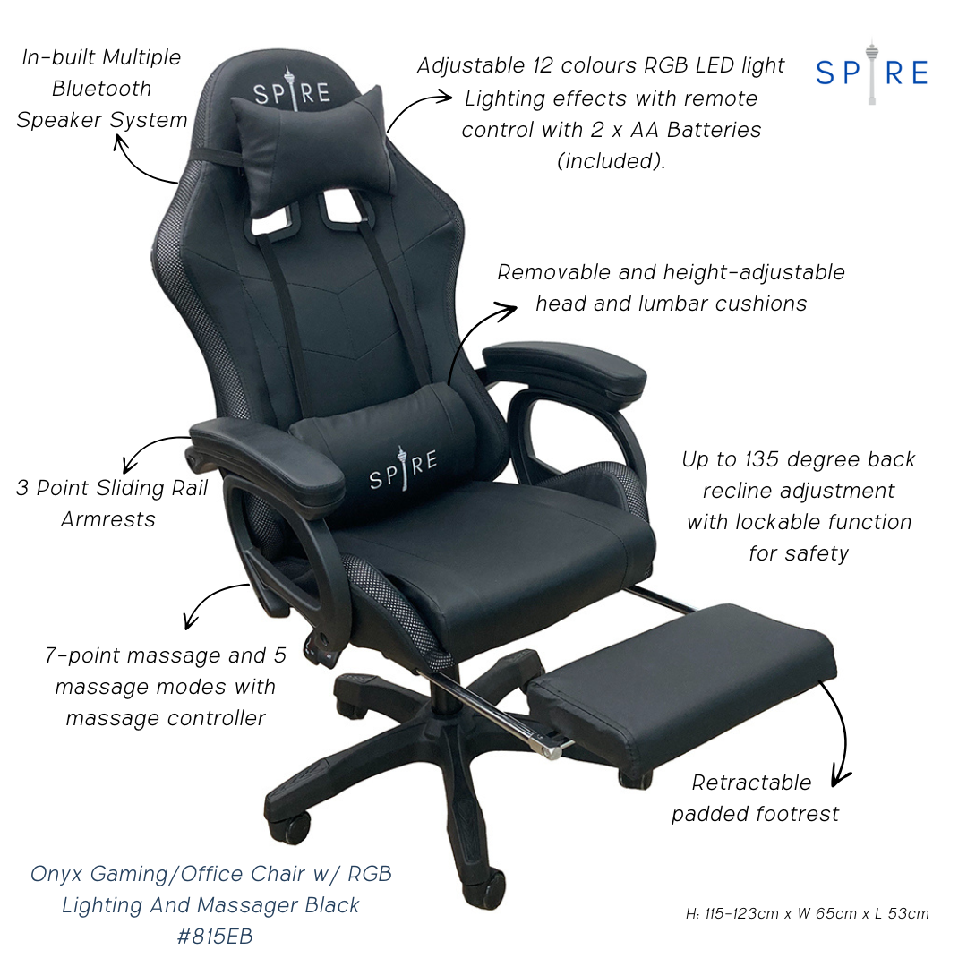 Ergonomic Gaming/Office Chair with RGB Lighting