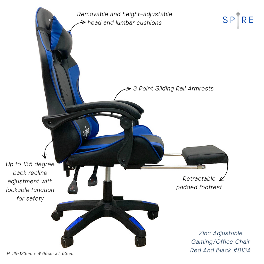 Adjustable Blue and Black Gaming/Office Chair