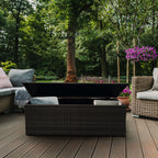 Arcadia Outdoor Rattan Storage Box - Black