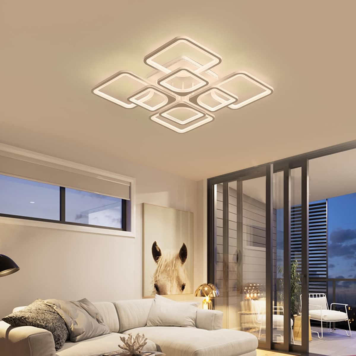 Dimmable Modern LED Ceiling Light with Remote