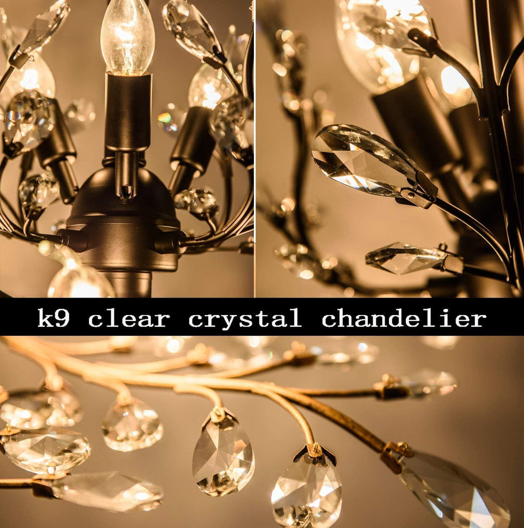 Vintage K9 Crystal Chandelier Lighting Fixture