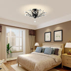 Elegant Black Crystal LED Chandelier Light