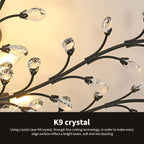 Elegant Black Crystal LED Chandelier Light