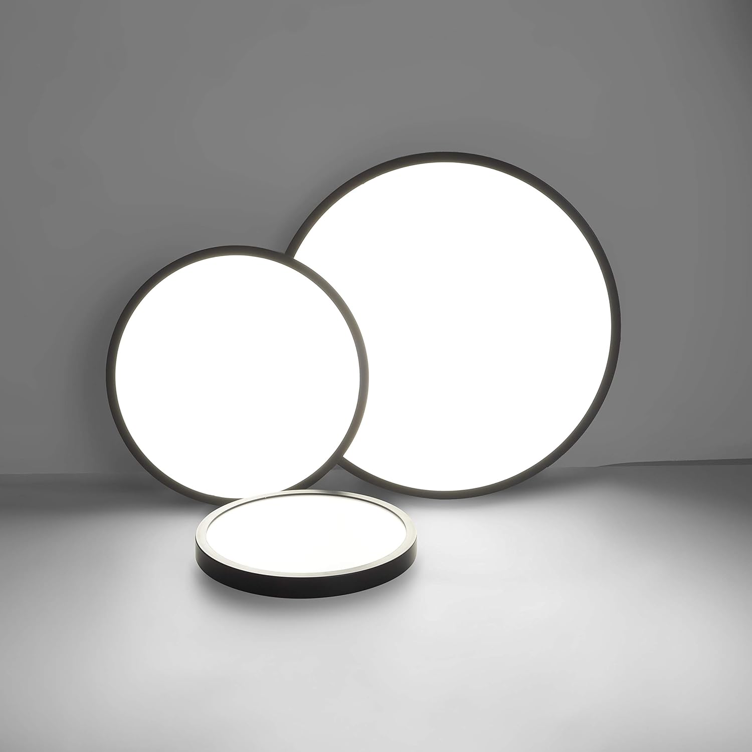 Modern LED Ceiling Light Fixture - 28W Black