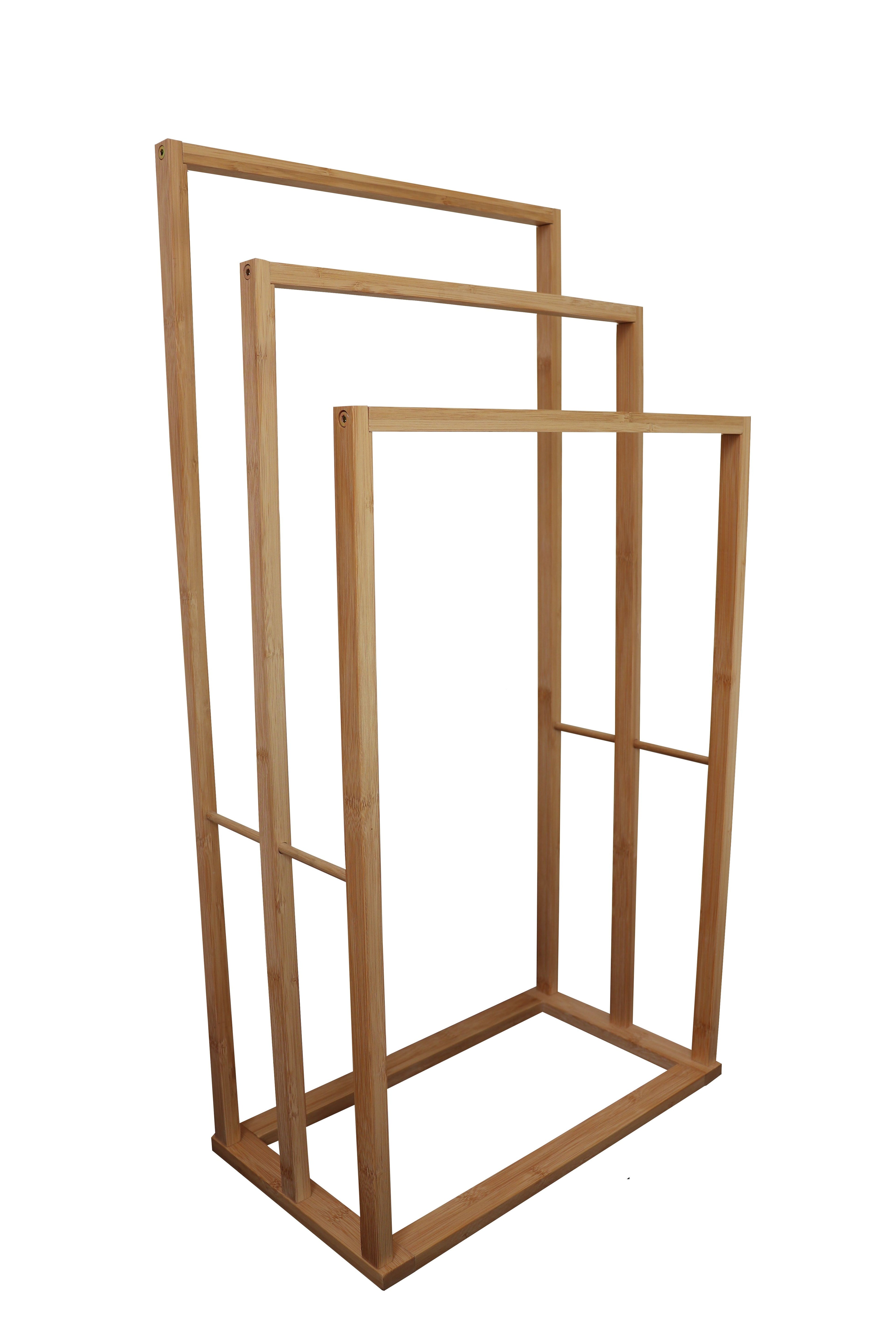 Elegant Bamboo 3-Tier Towel Rack