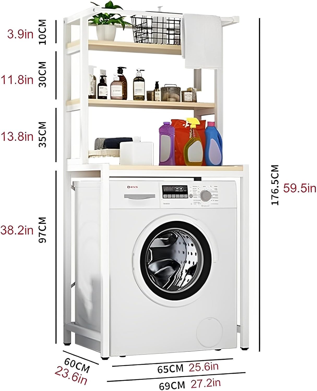 CARLA HOME 3-Tier Laundry Storage Rack