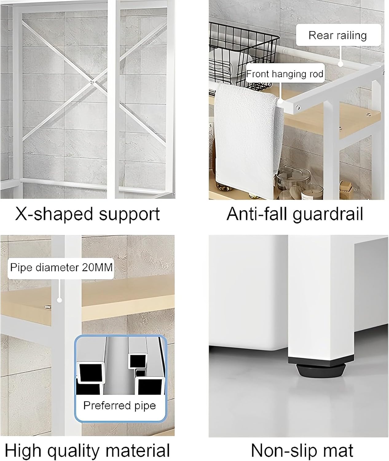 CARLA HOME 3-Tier Laundry Storage Rack