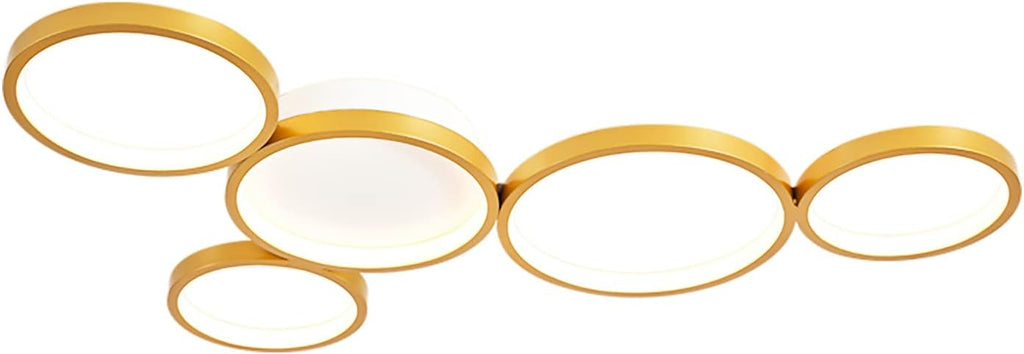 Elegant LED Golden Ceiling Light with Remote