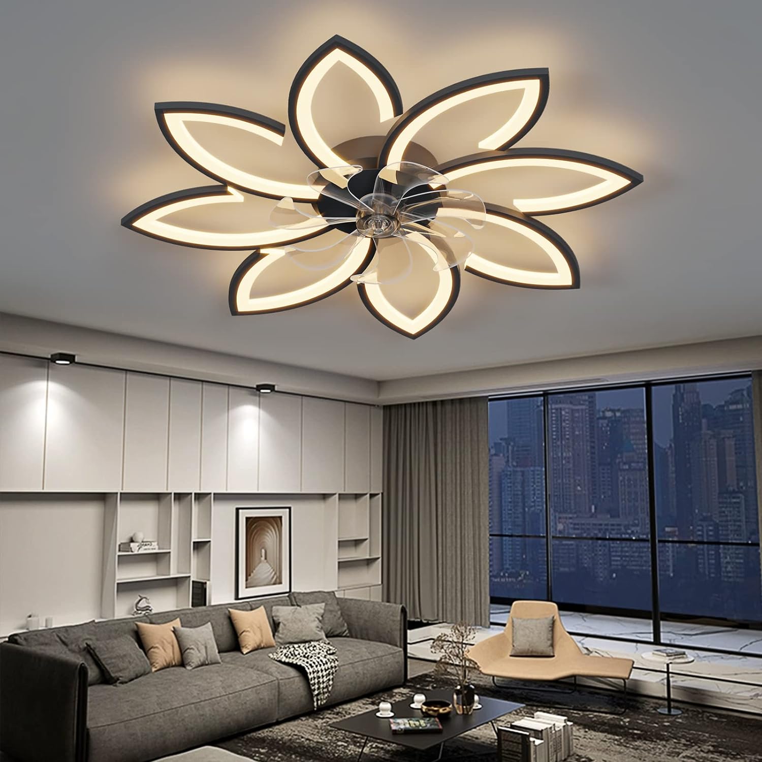 Modern Stylish Ceiling Light Fan with Remote