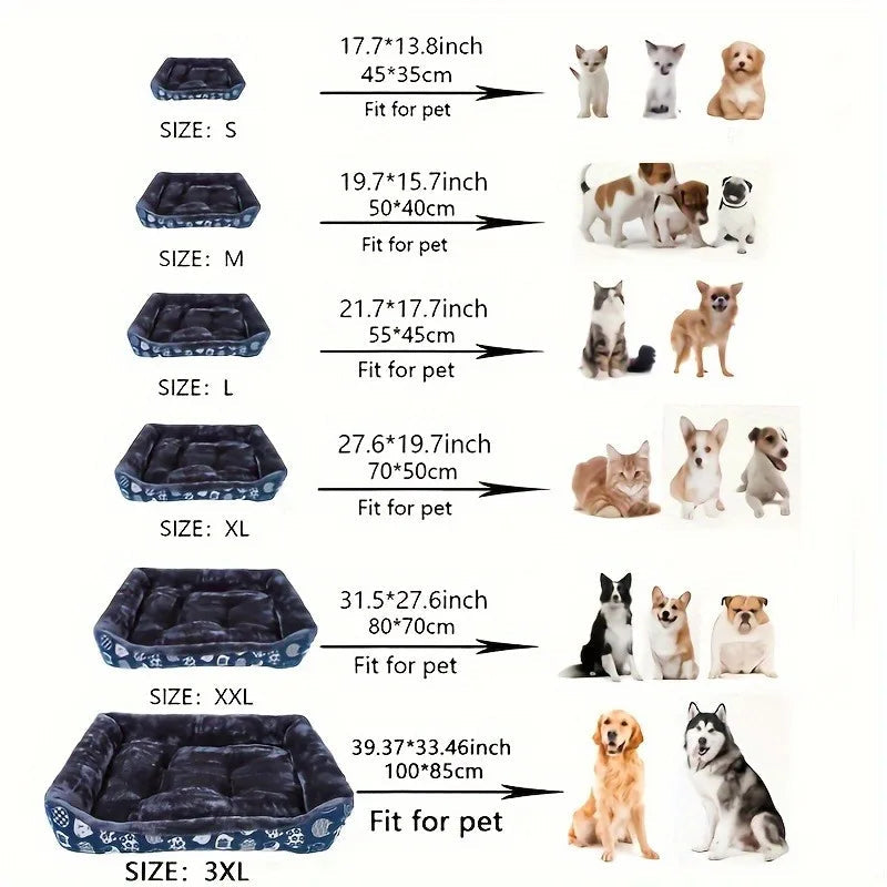Blue Pet Dog Bed Sofa Mat