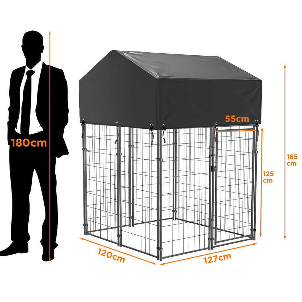 Premium Small Outdoor Pet Kennel with Roof