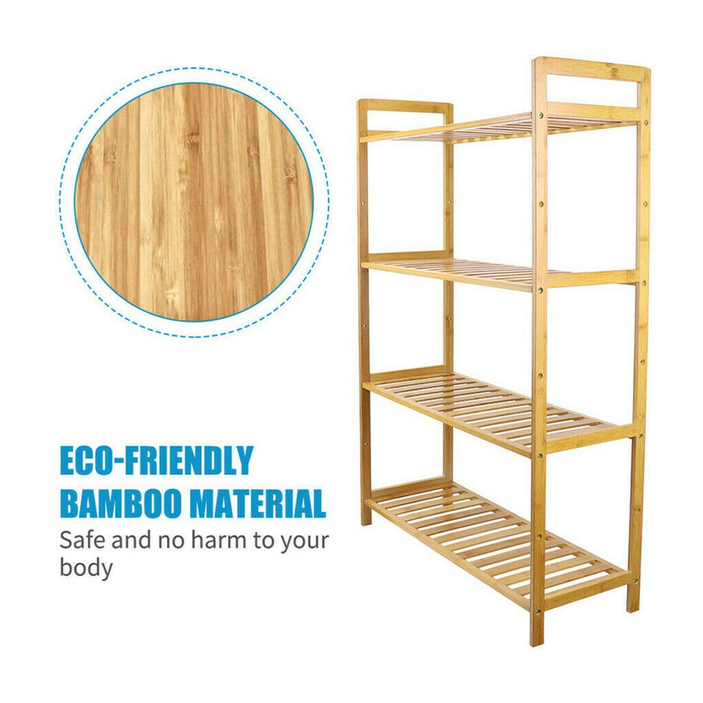 Bamboo 4 Tier Shelving Unit – Eco-Friendly Storage Solution