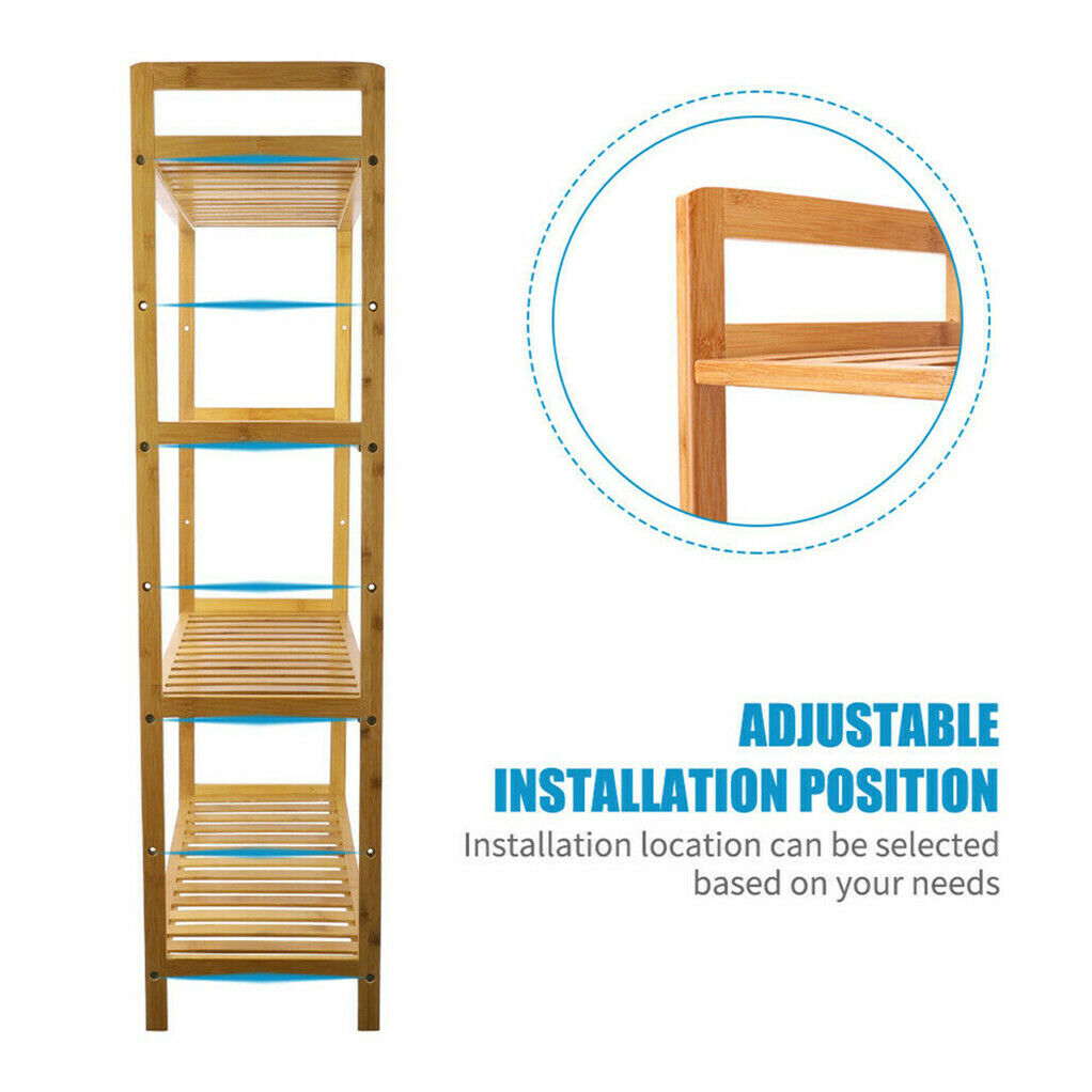 Bamboo 4 Tier Shelving Unit – Eco-Friendly Storage Solution