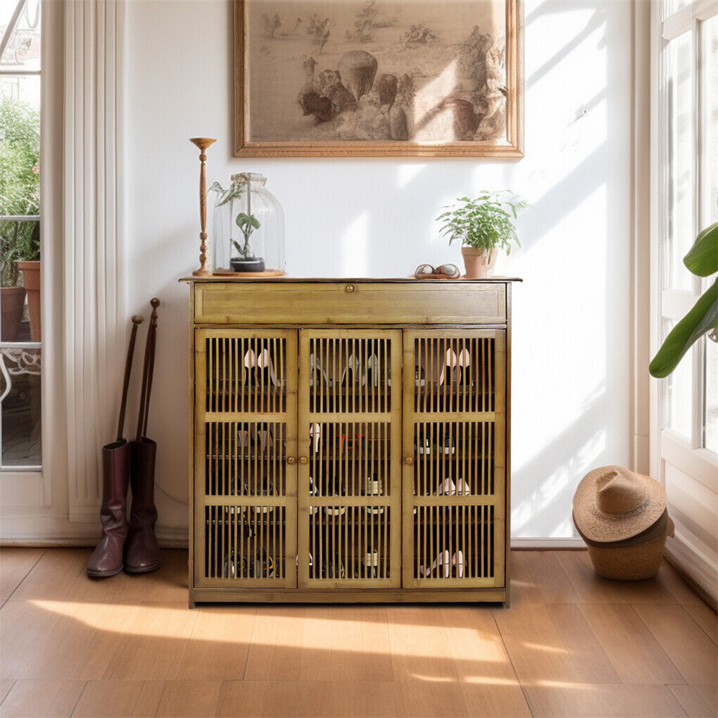 Elegant 4-Tier Bamboo Shoe Rack Cabinet