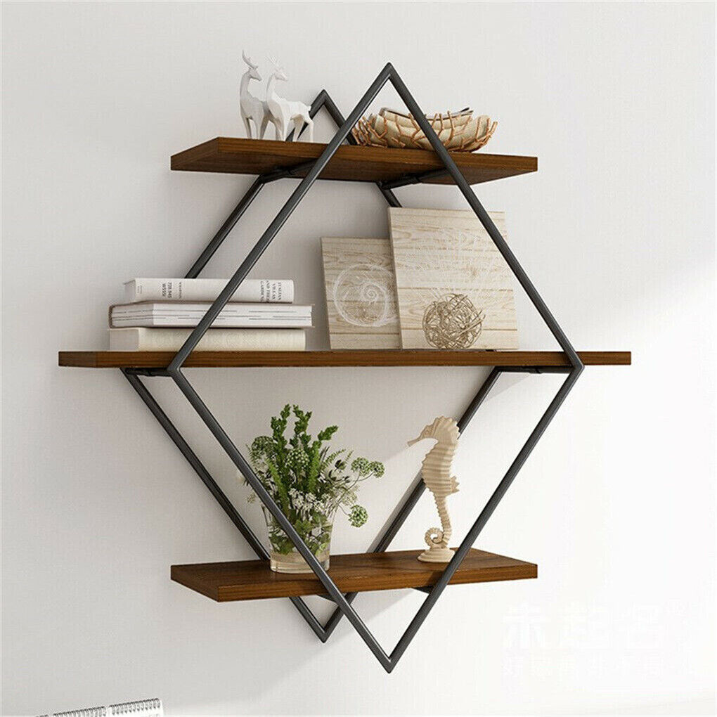 Rustic 3-Tier Floating Wall Shelves