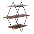 Rustic 3-Tier Floating Wall Shelves