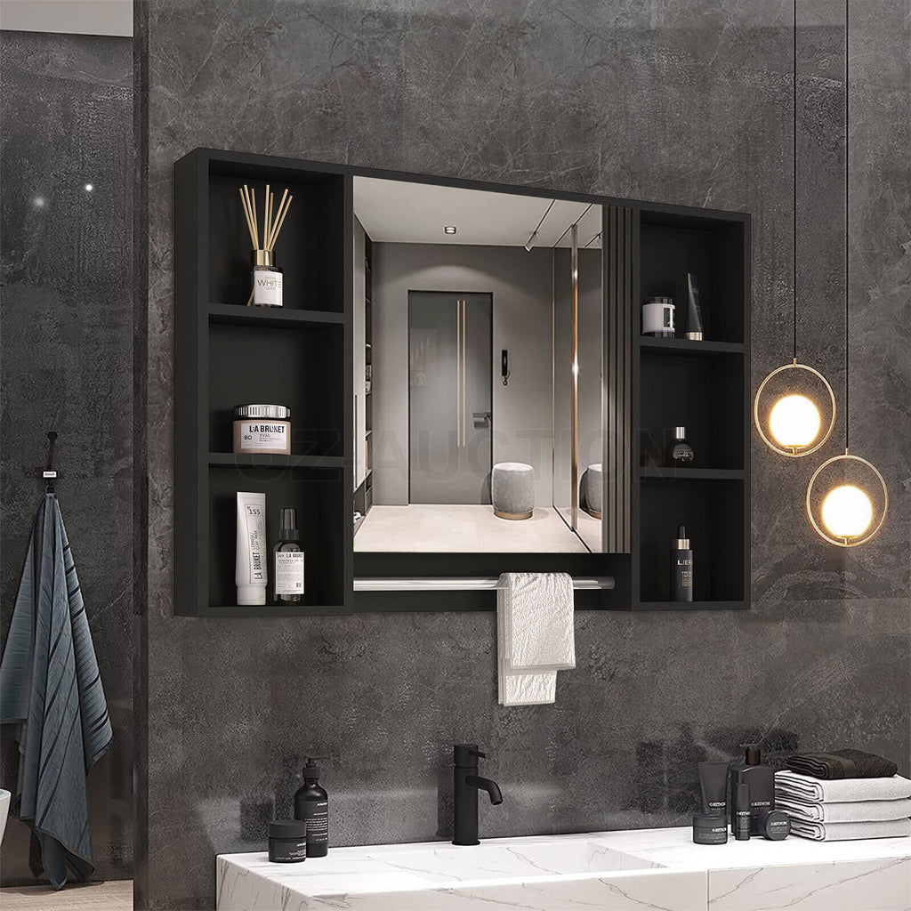 Bathroom Mirrored Cabinet Wall Storage Organizer
