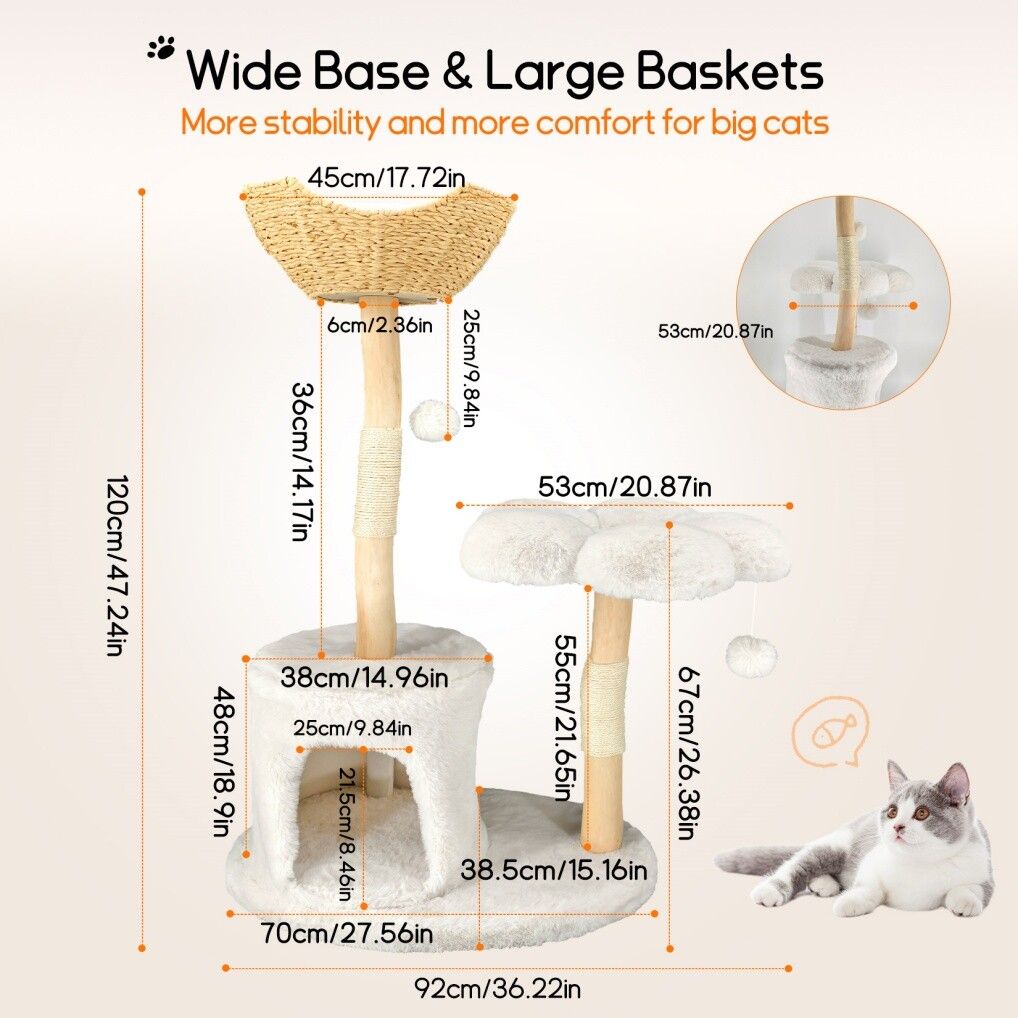 Cat Tree Condo Activity Center Sisal Scratcher Tower