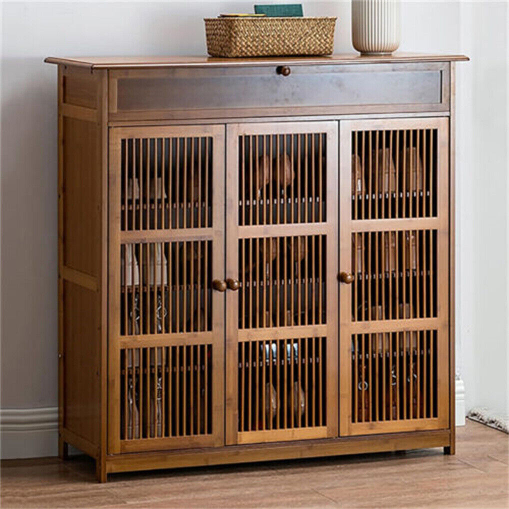 Stylish XL 4-Tier Wooden Shoe Rack Organizer