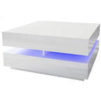Modern Square High Gloss LED Coffee Table